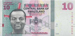 SWAZILAND - 10 Emalangeni (vision 2022) 2015 UNC - Swasiland