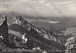 CARTOLINA  ISOLA D"ELBA-PORTOFERRAIO,LIVORNO,TOSCANA,DAL CASTELLO DEL VOLTERRAIO ALLE VETTE DI MARCIANA,VIAGGIATA 1960 - Livorno