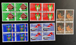 Schweiz 1981 Jahresereignisse Mi. 1191 - 1195  Gestempelt/o Viererblock - Used Stamps