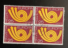 Schweiz 1973 Europa CEPT  Mi. 994 Gestempelt/o Viererblock - Used Stamps