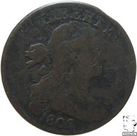 LaZooRo: United States Of America 1 Cent 1802 F / VF Die Crack, Cut Planchet - 1796-1807: Draped Bust (Buste Drapé)