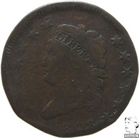 LaZooRo: United States 1 Cent 1808 F - 1808-1814: Classic Head (Tête Classique)