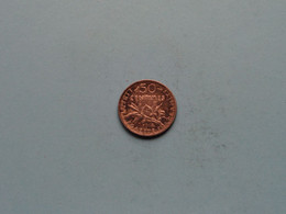 1918 - 50 Centimes - KM 854 ( Uncleaned Coin / For Grade, Please See Photo ) ! - Other & Unclassified