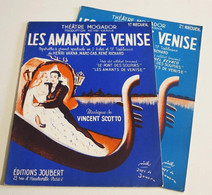 Partition Songbook Sheet Music VINCENT SCOTTO : Les Amants De Venise X 2 - Song Books