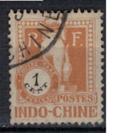 INDOCHINE      N°  YVERT TAXE 33  OBLITERE  ( OB 3/22 ) - Timbres-taxe