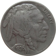 LaZooRo: United States 5 Cents 1936 XF - 1913-1938: Buffalo