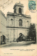 Casteljaloux * Rue Et église Notre Dame Avant La Restauration De 1899 - Casteljaloux