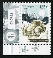 ANDORRA ANDORRE (2022) Volkswagen 1303 S Beetle, Coccinelle, Escarabajo, Käfer, Douane, Duana - Coin Daté - Unused Stamps
