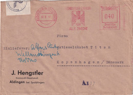 ALLEMAGNE 1941 LETTRE CENSUREE  EMA DE ALDINGEN - Poststempel - Freistempel