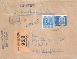 Chargé NN Paketadresse  Zürich Oerlikon - Schaffhausen        1974 - Covers & Documents