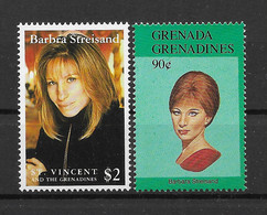 St. Vincent/Grenadinen 1993/92 B. Streisand Mi.Nr. 2612/1614 ** - St.Vincent (1979-...)