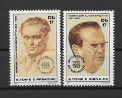 St. Thome Und Principe 1982 Persönlichkeiten Mi.Nr. 751/52 ** - Sao Tome And Principe