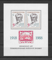 Tschechoslowakei/CSSR 1988 Briefmarke Block 87 ** - Unused Stamps