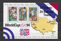 Vereinigte Staaten/USA 1994 Fußball Block 33 ** - Unused Stamps