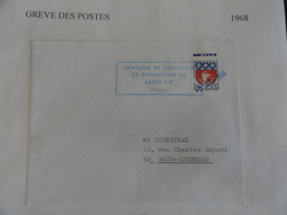 GREVE DES POSTES 1968  PLI OBLITERE PAR LA CHAMBRE DE COMMERCE ET D'INDUSTRIE DE SAINT DIE 05/06/68 - Other & Unclassified