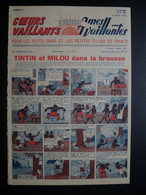 RARE TINTIN ET MILOU DANS LA BROUSSE 1942 . HERGE . COEURS VAILLANTS N° 18 DU 4 JANVIER 1942  . SYLVAIN ET SYLVETTE - Tintin