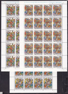 1990 Vaticano Vatican SAN WILLIBRORD 20 Serie Di 3v. In Foglio MNH** Sheet - Unused Stamps