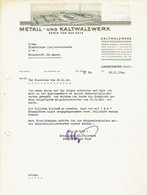 Brief 1940- LANGENBERG - METALL - UND KALTWALZWERK - Otros & Sin Clasificación