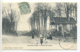 CPA 60 Oise VAUMOISE - Avenue De La Gare - Animation, Enfant, Landau - Cachet Convoyeur - Vaumoise