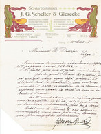 Brief 1898 Style ART NOUVEAU - LEIPZIG - J.G. SCHELTER & GIESECKE - Schriftgiesserei-Maschinenfabrik-Fonderie Caractère - Sonstige & Ohne Zuordnung