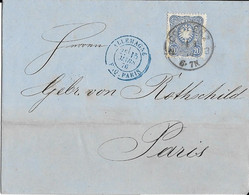 1876 - LSC De Coblenz -  Entrée Allemagne Erq.Paris 15 Mars 1876   >>>> Rothschild Paris (2 Scans) - Marques D'entrées