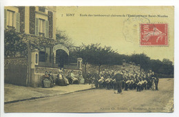 CPA 91 Essonne - IGNY - École Tambours Et Clairons Institution Restaurant St NICOLAS - Belle Animation, Cachet Convoyeur - Igny