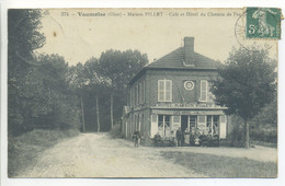 CPA 60 Oise VAUMOISE - Café Hôtel Du Chemin De Fer, Maison PILLET - Animation - Vaumoise