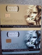 FRANCE 2 CARTES CARTE A PUCE CHIP CARD BEAUTY BUBBLE GOLD + PLATINUM NEUVE MINT - Cartes De Salon Et Démonstration