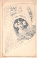 CPA Illustrateur Non Signé - Portrait De Femme - Art Nouveau - M M Vienne Nr 86 - Dos Simple - 1900-1949