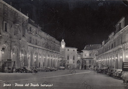 CARTOLINA  FERMO,MARCHE,PIAZZA DEL POPOLO (NOTTURNO),BELLA ITALIA,RELIGIONE,MEMORIA,CULTURA,STORIA,VIAGGIATA 1964 - Fermo