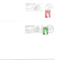 France Enveloppe  Cachet à Date  Villars Sous Ecot (Doubs)1979-80 Lotde 2 - Mechanical Postmarks (Other)