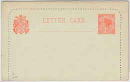 48729  - VICTORIA -  POSTAL STATIONERY: LETTER CARD - Higgings & Gage # 6 - Briefe U. Dokumente