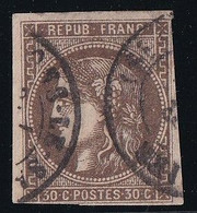 France N°47 - Oblitéré - Au Filet B - 1870 Bordeaux Printing