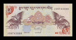 Bhután 5 Ngultrum 2011 Pick 28b SC UNC - Bhutan