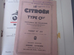 Citroen Type C6 F Tarifs - Voitures