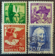 SWITZERLAND 1934 - MLH/canceled - Sc# B69, B70, B71, B72 - Pro Juventute 5r 10r 20r 30r - Neufs