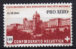 MiNr. 422 Schweiz1943, 13. Juli. Sonderpostflug „Pro Aero 1943“: 30. Jahrestag Alpenüberquerung - Postfrisch/**/MNH - Ongebruikt