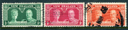 New Zealand 1935 KGV Silver Jubilee Set Used (SG 573-575) - Usati