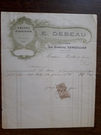 L24/262 Ancienne Facture . Charolles . Boulanger . E.Debeau . 1905 - 1900 – 1949