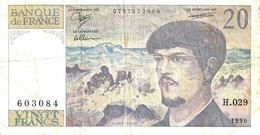 FRANCE 20 FRANCS MAN DEBUSSY FRONT BUILDING BACK 1990 F P151d READ DESCRIPTION !! - 20 F 1980-1997 ''Debussy''