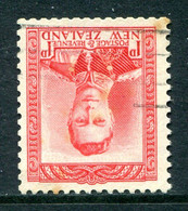 New Zealand 1938-44 King George VI Definitives - 1d Scarlet - Wmk. Inverted - Used (SG 605w) - Gebraucht