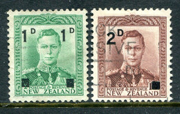 New Zealand 1941 KGVI Surcharges Set Used (SG 628-629) - Usati