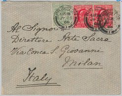 50693 - GB -  POSTAL HISTORY -  COVER From BRIGHTON To ITALY  1906 - Brieven En Documenten
