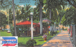 CPA Greetings From Jamaica - The Grounds Myrtle Bank Hotel - Air Mail - A Favorite Location For Afternoon Tea - Jamaica