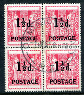 New Zealand 1950 Arms Surcharge - Wmk. Inverted Block Of 4 Used (SG 700) - Used Stamps