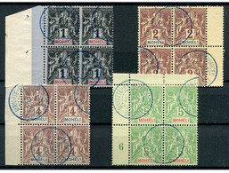 !!! MOHÉLI : N° 1/4 EN BLOCS DE 4 OBLITÉRATIONS " MAYOTTE & DÉPENDANCES MOHÉLI " - Used Stamps