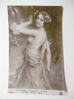 Arts - Salon De Paris - C.A. Lenoir "IDYLLE" An Idyll, Idilio - Belle Femme Qui Danse Sein Nu, Fleurs Dans Les Cheveux - Pintura & Cuadros