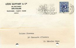 1940/52 5 Kaarten LEON GOFFART & Cie Bruxelles Naar St Niklaas - Ref 136 - Cartas