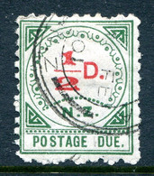 New Zealand 1899-1900 Postage Dues - 14 Ornaments & Large D - ½d Carmine & Green Used (SG D1) - Impuestos