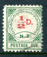 New Zealand 1899-1900 Postage Dues - 14 Ornaments & Large D - ½d Carmine & Green Used (SG D1) - Postage Due
